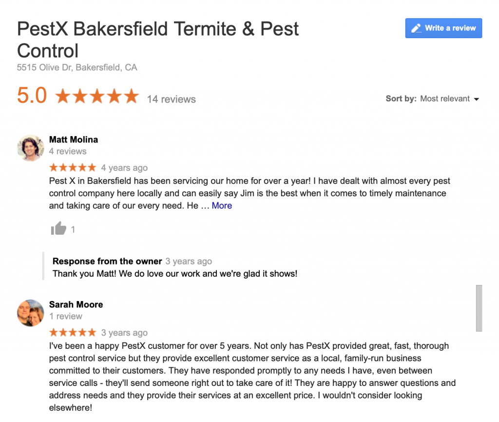 Bakersfield Pest Control Reviews, PEST X